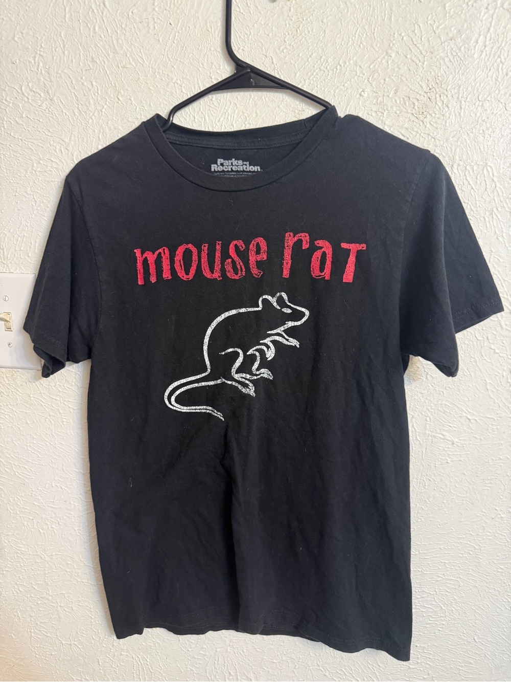 Parks and Recreation Women’s 'Mouse Rat' Black Graphic Tee